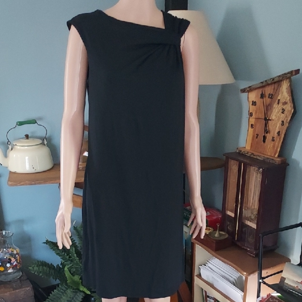 Ann Taylor Black Asymmetrical Dress
